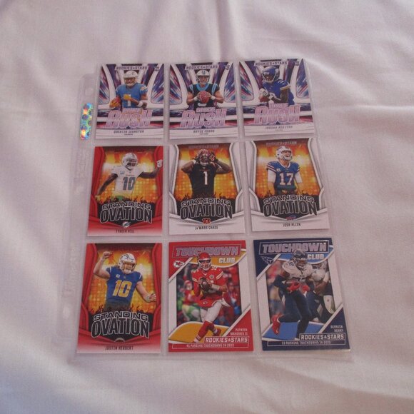 (9) Card Lot NFL Football INSERTS MIXED - Picture 1 of 2